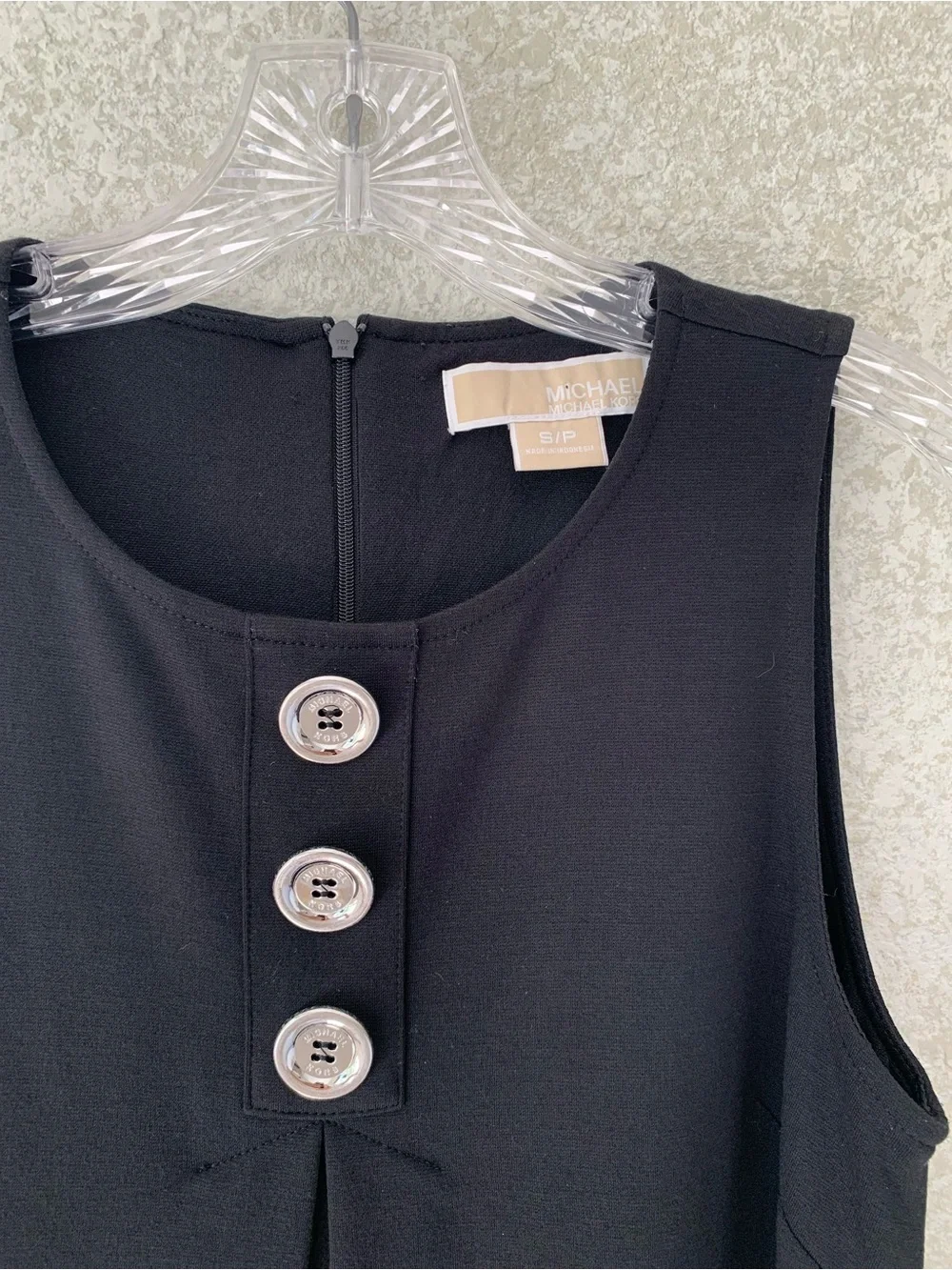 Michael Kors neckline buttons